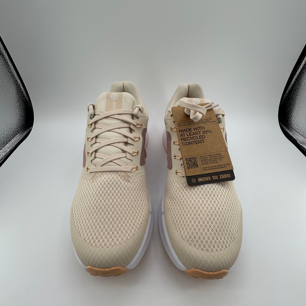 Nike Run Swift 3 Shoes Womens 10 White Sail Orange Chalk Sneakers DR2698 107 NEW - Picture 4 of 12